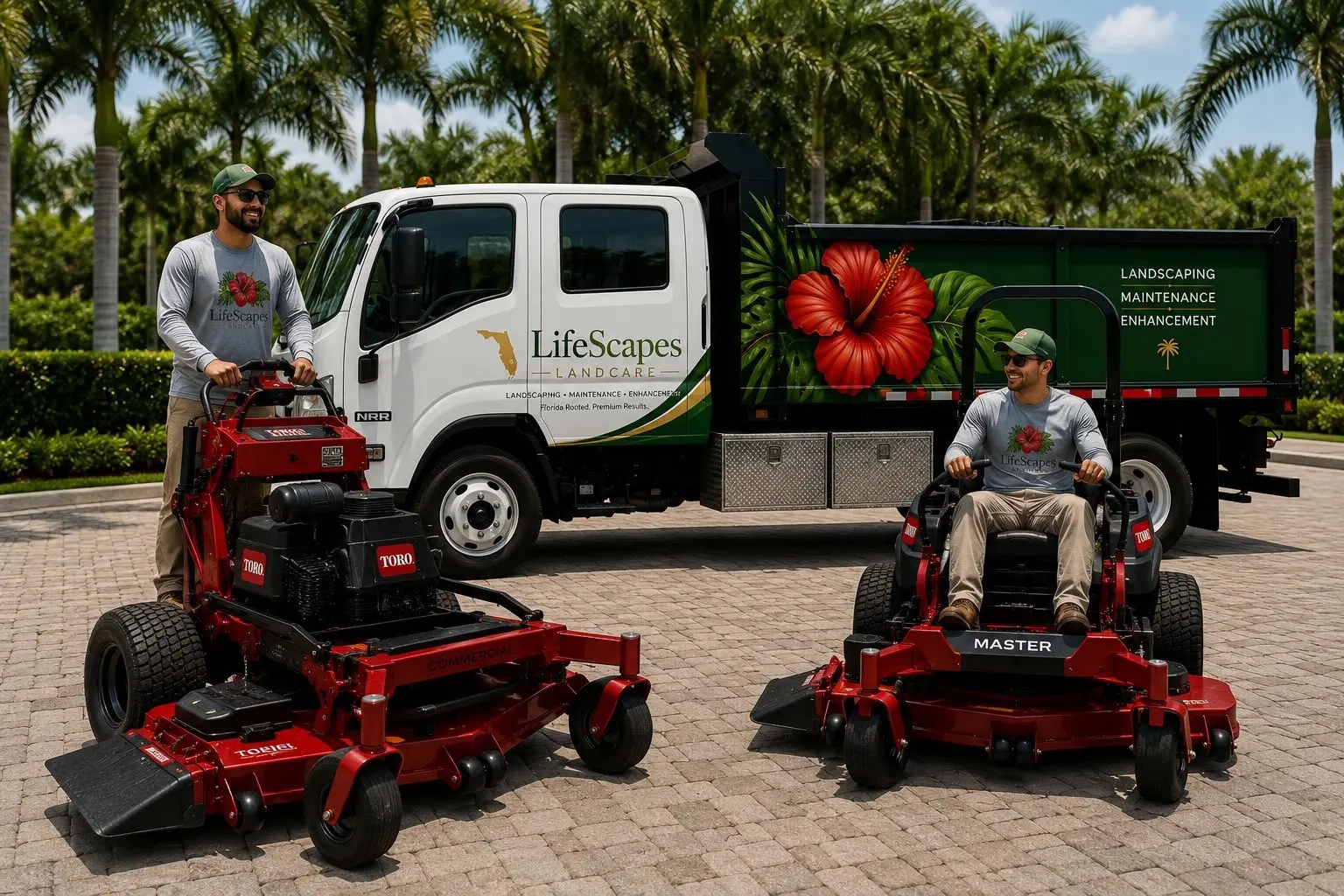 LifeScapes Landcare equipment and truck